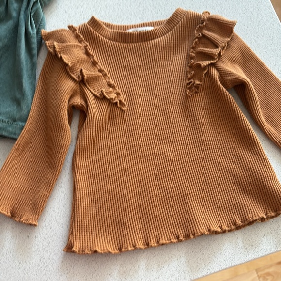 Blumind Dress suit for girls size  6 months Color top brown and suit green - Picture 4 of 7